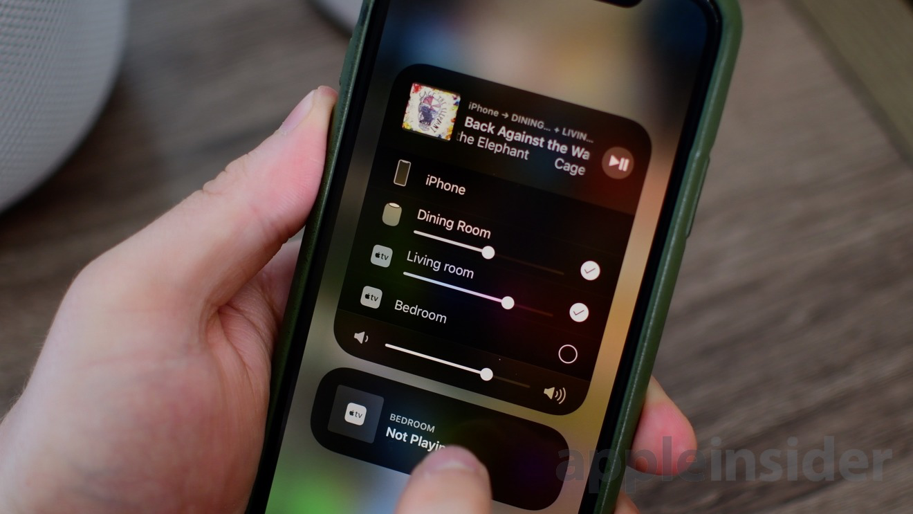 Smart speaker in a modern living room